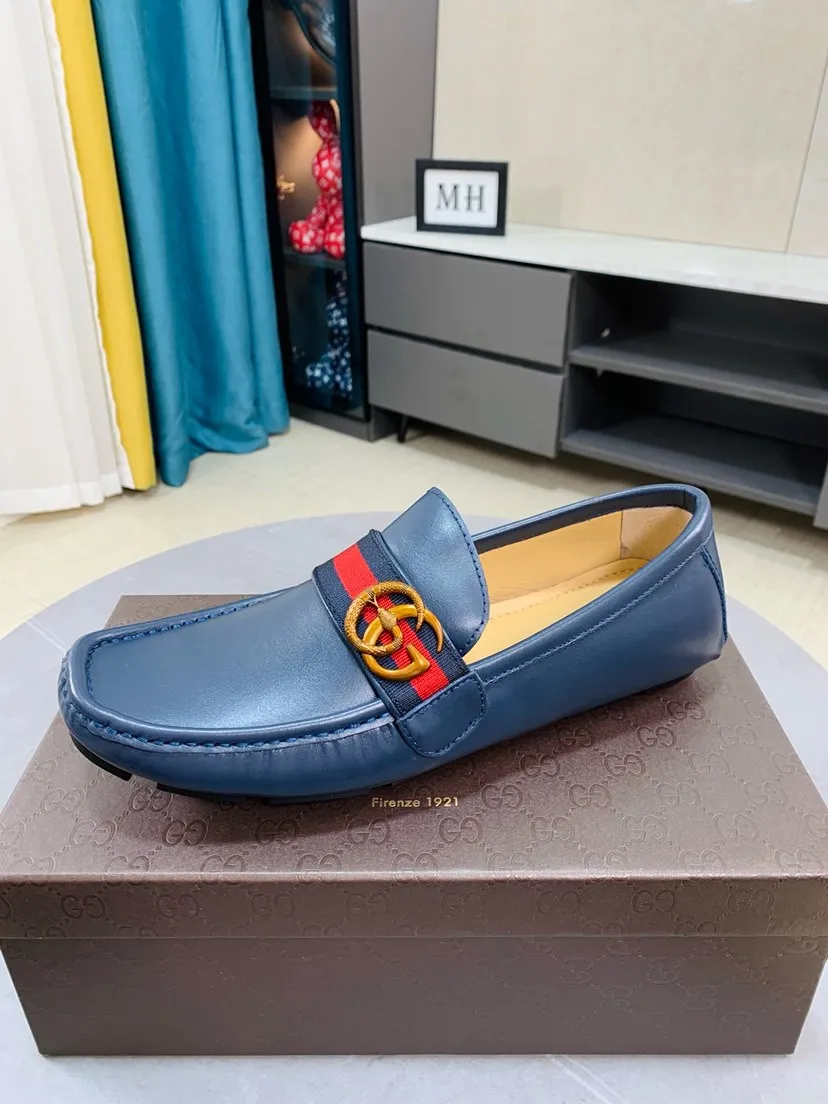 Men's men's shoes 💰458🌹🌹 Comes with packaging [GUCCI Gucci] original men's casual beanie shoes, original Italian imported special material cowhide embossing➕real first-layer sheepskin lining; equipped with precision stitching to highlight low-key luxury. The comfortable sole design maximizes the comfort and anti-slip properties of the shoe. The shoe shape is dignified and the low-key charm is not concealed! Natural and free new urbanism, code number: 38-44